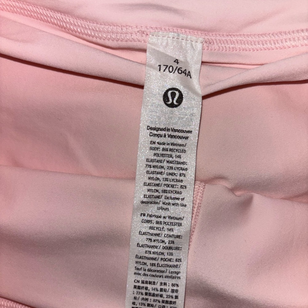 LULULEMON PACE RIVAL MR SKIRT *REGULAR IN STRAWBERRY MILKSHAKE 🍓 SZ 4,6,8 NWT - Picture 9 of 16